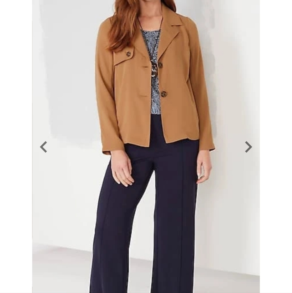J•jill Wearever Easy-Care TrenchJacket sz 2x